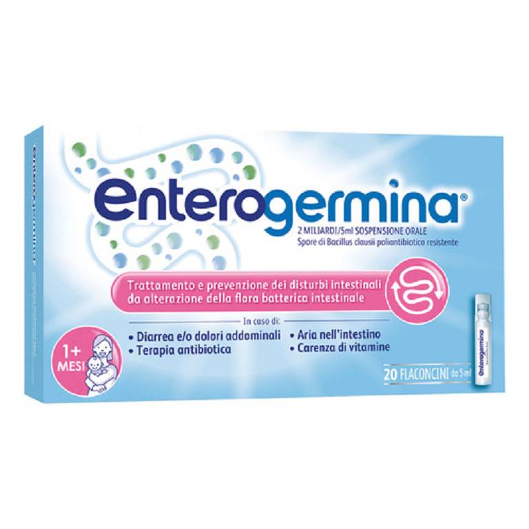 Enterogermina 2 Miliardi/5ml per l'equilibrio intestinale - 20 flaconcini
